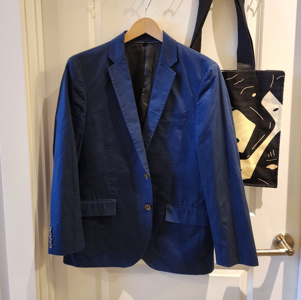 JCrew Ludlow Navy Chino Suit Jacket 40S